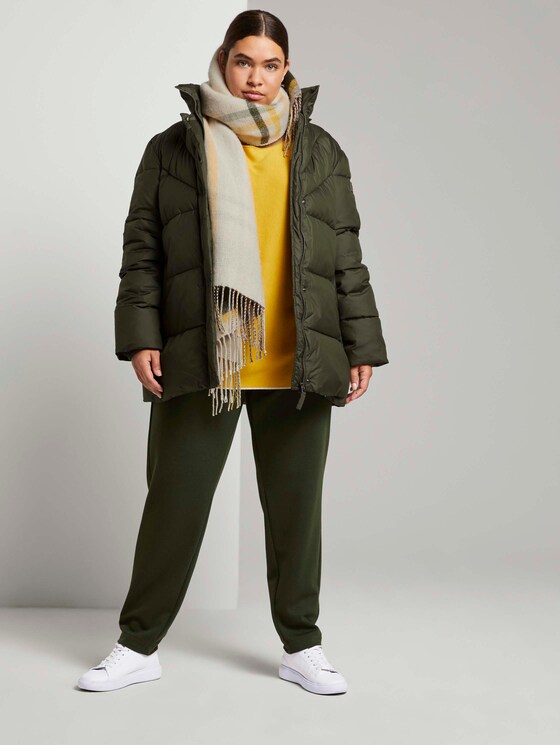 Plus - Pufferjacke mit hohem Stehkragen - Frauen - Dark Rosin Green Plus - Pufferjacke mit hohem Stehkragen - Frauen - Dark Rosin Green - 3 - My True Me