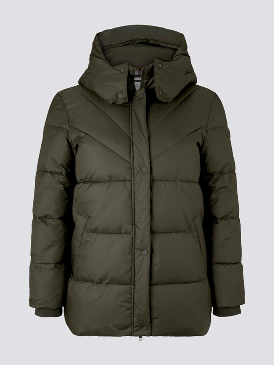 Plus - Pufferjacke mit hohem Stehkragen - Frauen - Dark Rosin Green Plus - Pufferjacke mit hohem Stehkragen - Frauen - Dark Rosin Green - 7 - My True Me