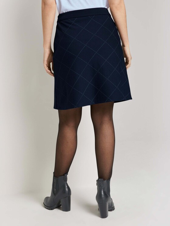 Karierter Jerseyrock - Frauen - navy gridcheck Karierter Jerseyrock - Frauen - navy gridcheck - 2 - TOM TAILOR