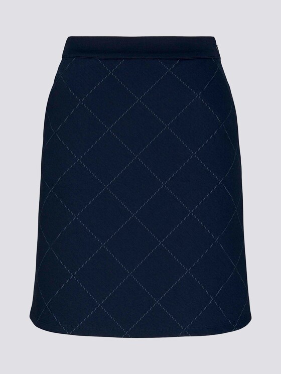 Karierter Jerseyrock - Frauen - navy gridcheck Karierter Jerseyrock - Frauen - navy gridcheck - 7 - TOM TAILOR