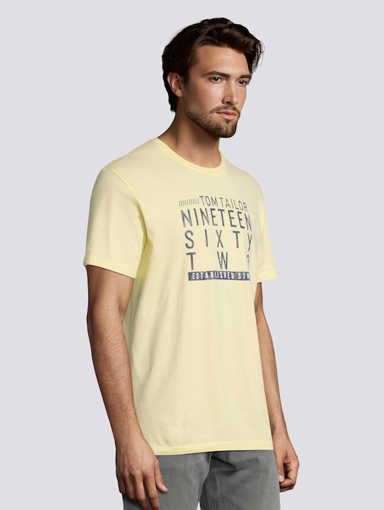 T-Shirt mit Print - Männer - pale straw yellow T-Shirt mit Print - Männer - pale straw yellow - 5 - TOM TAILOR