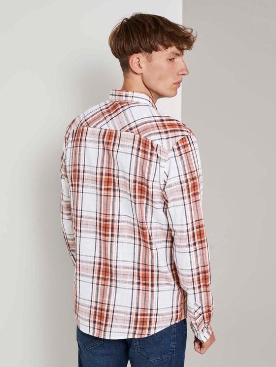 Kariertes Hemd - Männer - white rost coloured check Kariertes Hemd - Männer - white rost coloured check - 2 - TOM TAILOR Denim