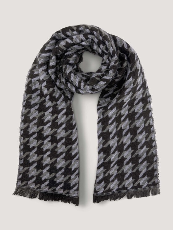 Weicher Schal mit Hahnentrittmuster - Frauen - black statement check Weicher Schal mit Hahnentrittmuster - Frauen - black statement check - 7 - Mine to five