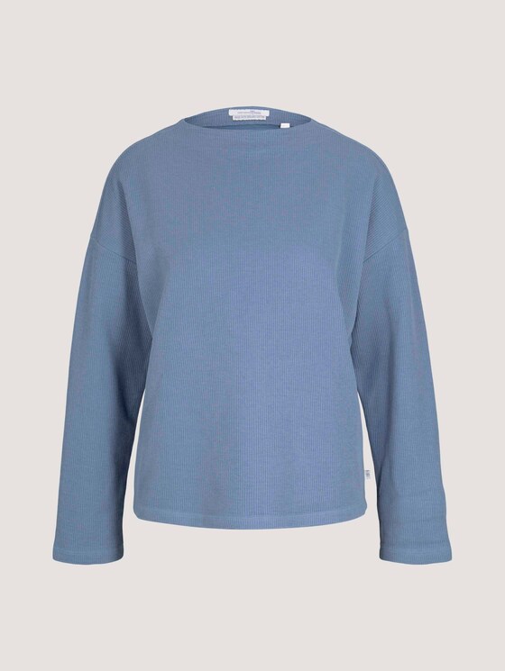 gemütlicher Pullover mit Bio-Baumwolle - Frauen - soft mid blue gemütlicher Pullover mit Bio-Baumwolle - Frauen - soft mid blue - 7 - TOM TAILOR Denim