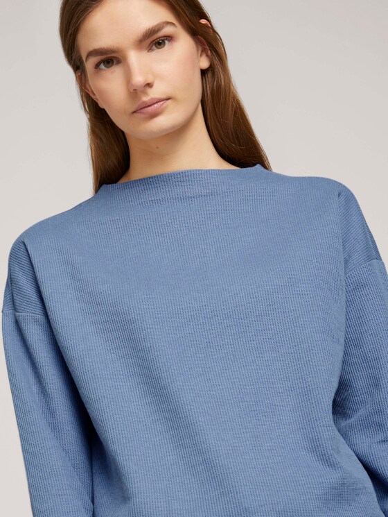 gemütlicher Pullover mit Bio-Baumwolle - Frauen - soft mid blue gemütlicher Pullover mit Bio-Baumwolle - Frauen - soft mid blue - 9 - TOM TAILOR Denim