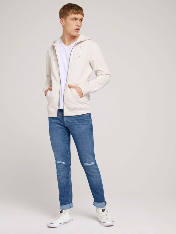 Sweatjacke mit Bio-Baumwolle - Männer - light almond Sweatjacke mit Bio-Baumwolle - Männer - light almond - 3 - TOM TAILOR Denim