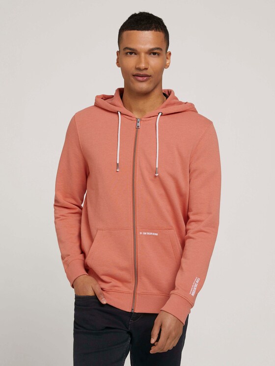 Sweatjacket met kleine print - Mannen - orange lobster Sweatjacket met kleine print - Mannen - orange lobster - 1 - TOM TAILOR Denim