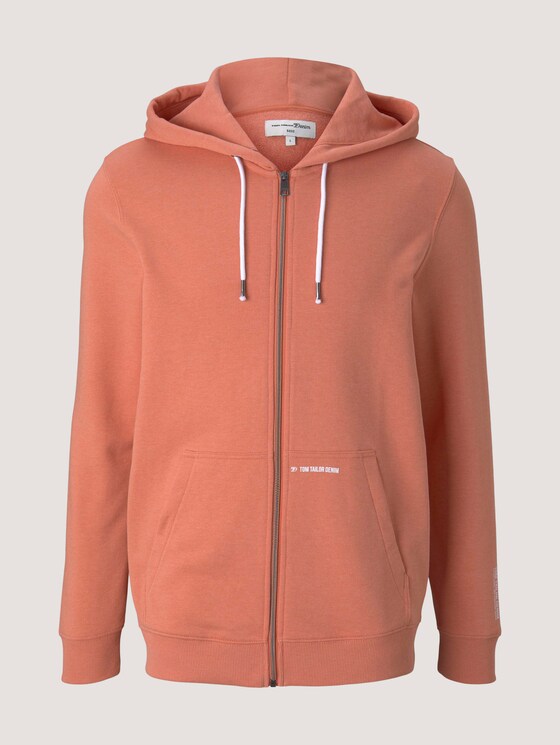 Sweatjacket met kleine print - Mannen - orange lobster Sweatjacket met kleine print - Mannen - orange lobster - 7 - TOM TAILOR Denim