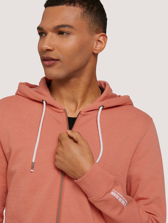 Sweatjacket met kleine print - Mannen - orange lobster Sweatjacket met kleine print - Mannen - orange lobster - 9 - TOM TAILOR Denim