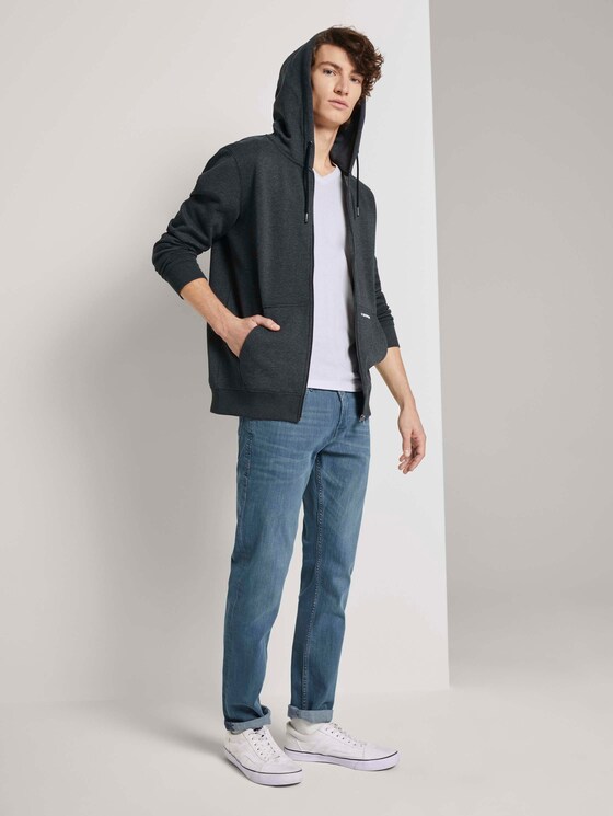 Sweatjacke mit kleinem Print - Männer - Black Sweatjacke mit kleinem Print - Männer - Black - 3 - TOM TAILOR Denim