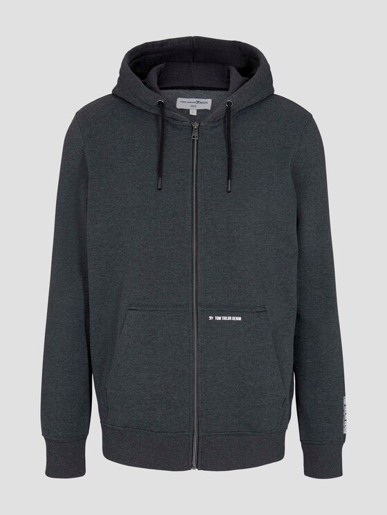 Sweatjacke mit kleinem Print - Männer - Black Sweatjacke mit kleinem Print - Männer - Black - 7 - TOM TAILOR Denim