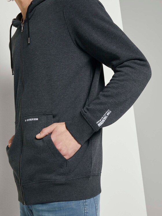 Sweatjacke mit kleinem Print - Männer - Black Sweatjacke mit kleinem Print - Männer - Black - 9 - TOM TAILOR Denim