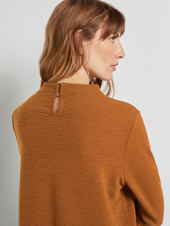 Strukturiertes Stehkragen Shirt - Frauen - tawny brown Strukturiertes Stehkragen Shirt - Frauen - tawny brown - 10 - TOM TAILOR