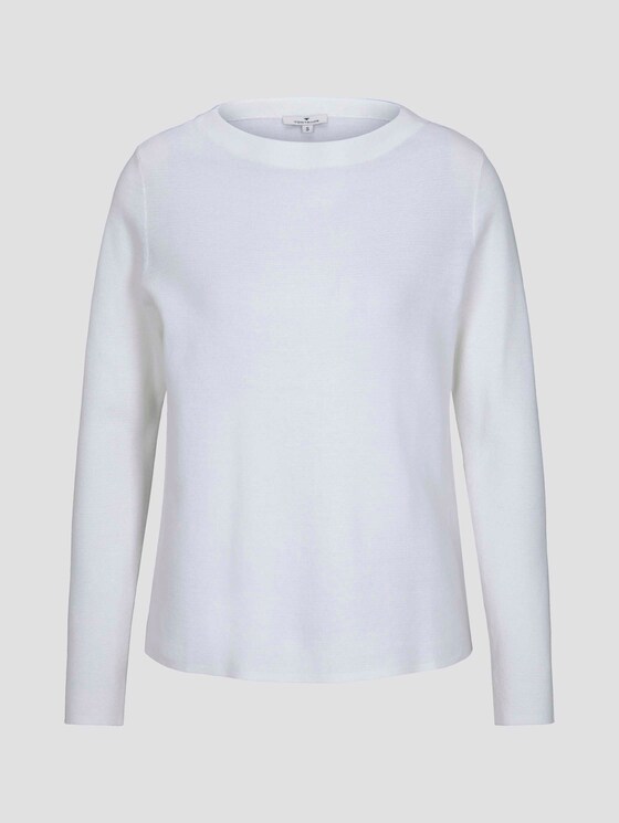 Basic trui met opstaande kraag - Vrouwen - Whisper White Basic trui met opstaande kraag - Vrouwen - Whisper White - 7 - TOM TAILOR