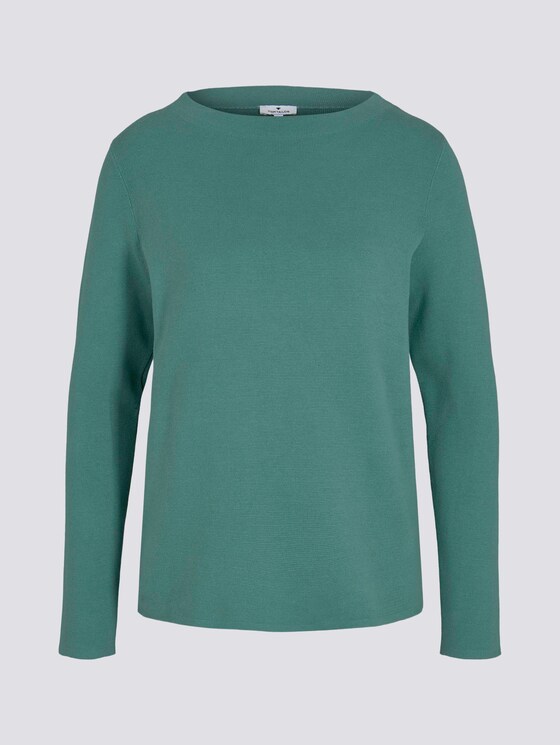 Basic Pullover mit Stehkragen - Frauen - Salvia Basic Pullover mit Stehkragen - Frauen - Salvia - 7 - TOM TAILOR