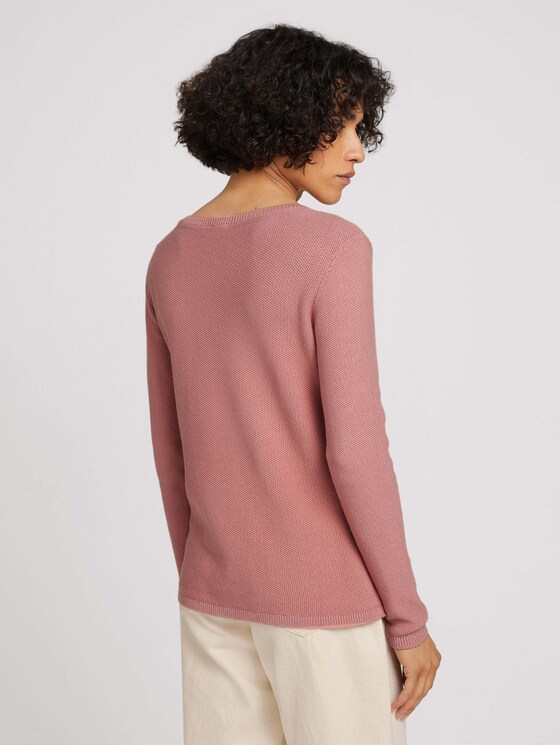 Basic Pullover mit Struktur - Frauen - blush rose Basic Pullover mit Struktur - Frauen - blush rose - 2 - TOM TAILOR