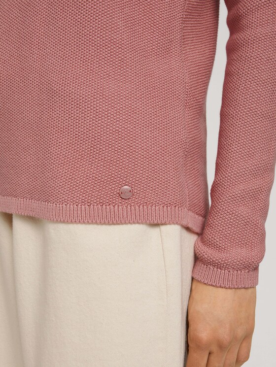 Basic Pullover mit Struktur - Frauen - blush rose Basic Pullover mit Struktur - Frauen - blush rose - 9 - TOM TAILOR