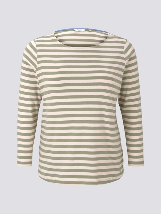Gestreiftes Langarmshirt - Frauen - green sand stripe Gestreiftes Langarmshirt - Frauen - green sand stripe - 7 - My True Me