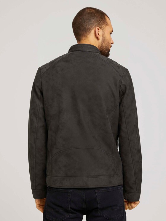 Bikerjacke aus Velours - Männer - Black Bikerjacke aus Velours - Männer - Black - 2 - TOM TAILOR
