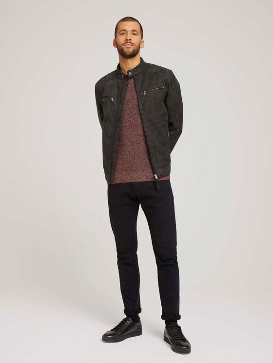 Bikerjacke aus Velours - Männer - Black Bikerjacke aus Velours - Männer - Black - 3 - TOM TAILOR
