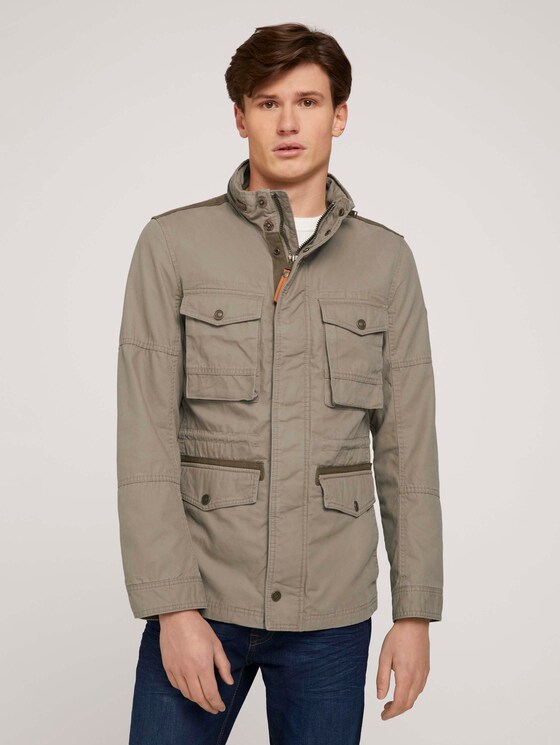 Feldjacke mit Bio-Baumwolle - Männer - Coastal Fog Beige Feldjacke mit Bio-Baumwolle - Männer - Coastal Fog Beige - 1 - TOM TAILOR
