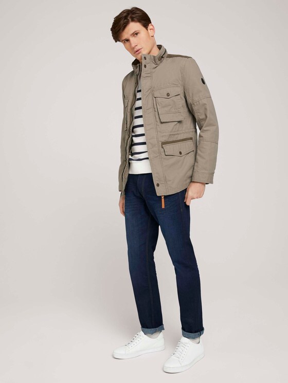 Feldjacke mit Bio-Baumwolle - Männer - Coastal Fog Beige Feldjacke mit Bio-Baumwolle - Männer - Coastal Fog Beige - 3 - TOM TAILOR