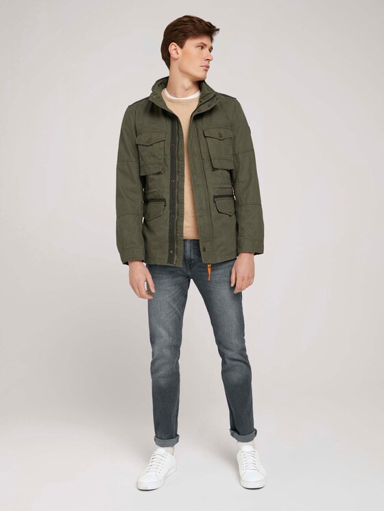 Feldjacke mit Bio-Baumwolle - Männer - Olive Night Green Feldjacke mit Bio-Baumwolle - Männer - Olive Night Green - 3 - TOM TAILOR