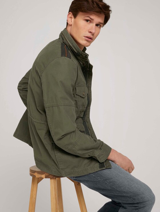 Feldjacke mit Bio-Baumwolle - Männer - Olive Night Green Feldjacke mit Bio-Baumwolle - Männer - Olive Night Green - 5 - TOM TAILOR