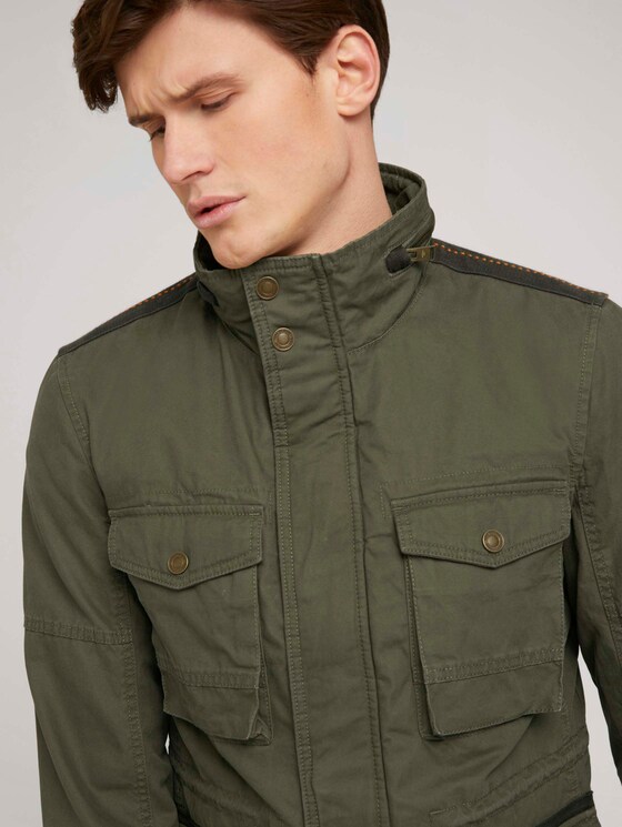 Feldjacke mit Bio-Baumwolle - Männer - Olive Night Green Feldjacke mit Bio-Baumwolle - Männer - Olive Night Green - 9 - TOM TAILOR