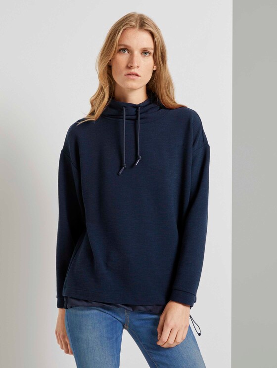 Funktionales Sweatshirt mit Struktur - Frauen - Sky Captain Blue Funktionales Sweatshirt mit Struktur - Frauen - Sky Captain Blue - 1 - TOM TAILOR