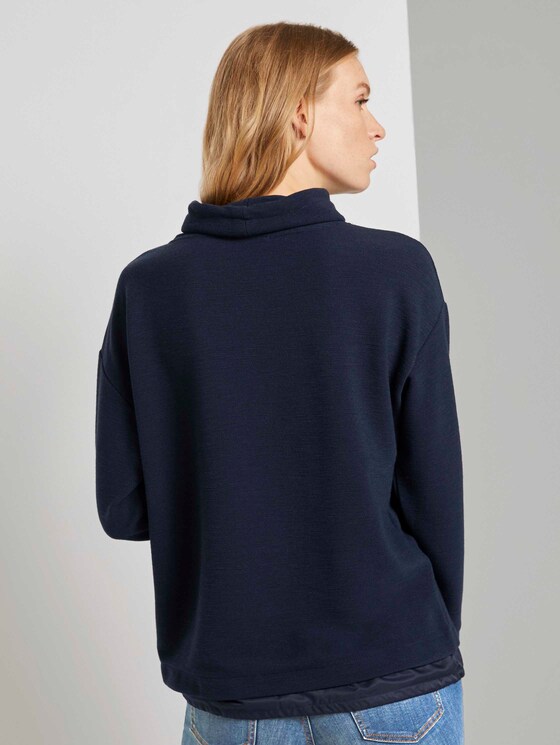 Funktionales Sweatshirt mit Struktur - Frauen - Sky Captain Blue Funktionales Sweatshirt mit Struktur - Frauen - Sky Captain Blue - 2 - TOM TAILOR