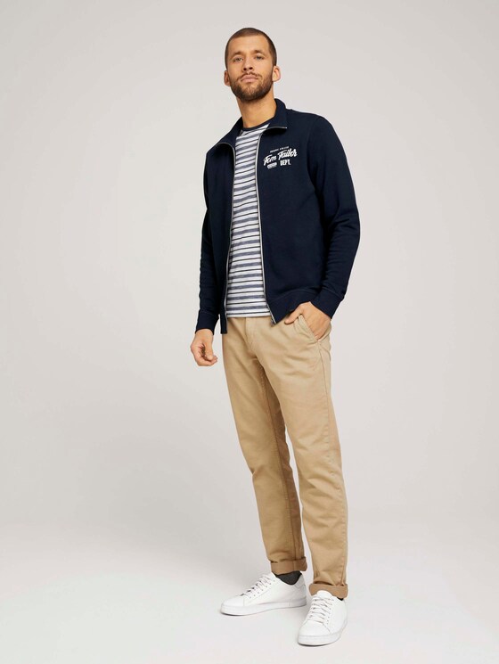 Sweatjacke mit Print - Männer - Dark Blue Sweatjacke mit Print - Männer - Dark Blue - 3 - TOM TAILOR