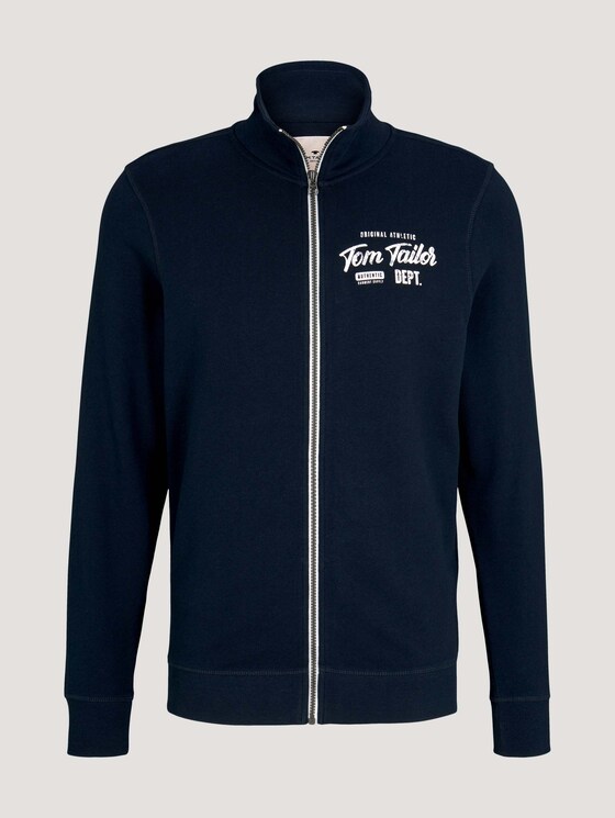 Sweatjacke mit Print - Männer - Dark Blue Sweatjacke mit Print - Männer - Dark Blue - 7 - TOM TAILOR