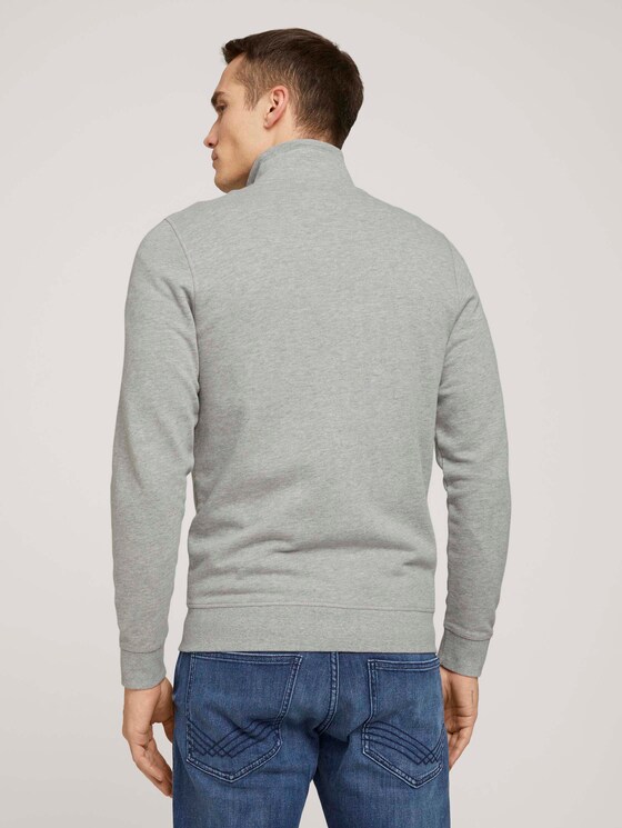 Sweatjacke mit Print - Männer - Middle Grey Melange Sweatjacke mit Print - Männer - Middle Grey Melange - 2 - TOM TAILOR