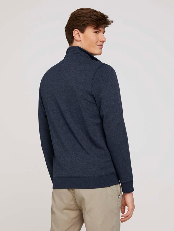 Sweatjacke mit Print - Männer - sky captain blue white melange Sweatjacke mit Print - Männer - sky captain blue white melange - 2 - TOM TAILOR