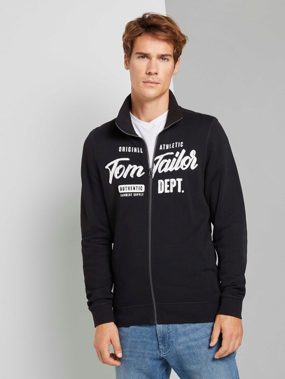Sweatjacke mit Print - Männer - Black Sweatjacke mit Print - Männer - Black - 1 - TOM TAILOR