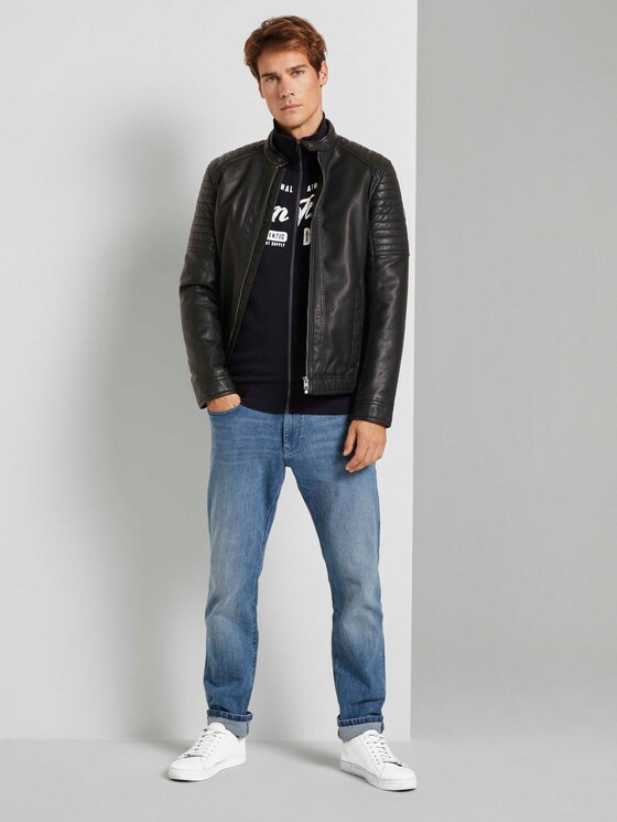 Sweatjacke mit Print - Männer - Black Sweatjacke mit Print - Männer - Black - 3 - TOM TAILOR