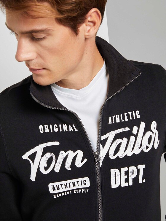 Sweatjacke mit Print - Männer - Black Sweatjacke mit Print - Männer - Black - 9 - TOM TAILOR