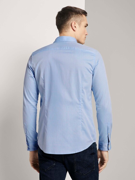 Fein gemustertes Hemd - Männer - light blue white structure Fein gemustertes Hemd - Männer - light blue white structure - 2 - TOM TAILOR