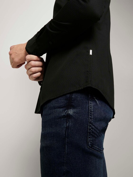 Fein gemustertes Hemd - Männer - Black Fein gemustertes Hemd - Männer - Black - 10 - TOM TAILOR