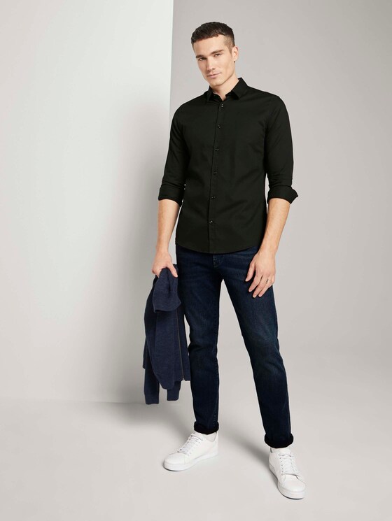 Fein gemustertes Hemd - Männer - Black Fein gemustertes Hemd - Männer - Black - 3 - TOM TAILOR