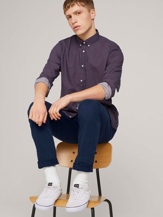 overhemd met patroon - Mannen - navy rhombus print overhemd met patroon - Mannen - navy rhombus print - 5 - TOM TAILOR Denim