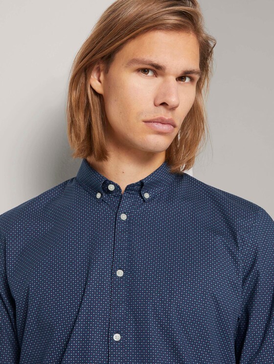 gemustertes Hemd - Männer - navy dot cross print gemustertes Hemd - Männer - navy dot cross print - 10 - TOM TAILOR Denim