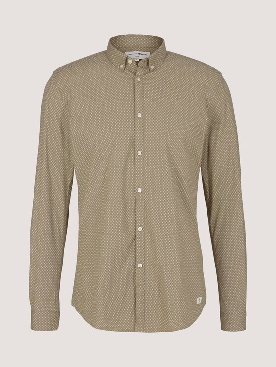 gemustertes Hemd - Männer - khaki dot cross print gemustertes Hemd - Männer - khaki dot cross print - 7 - TOM TAILOR Denim