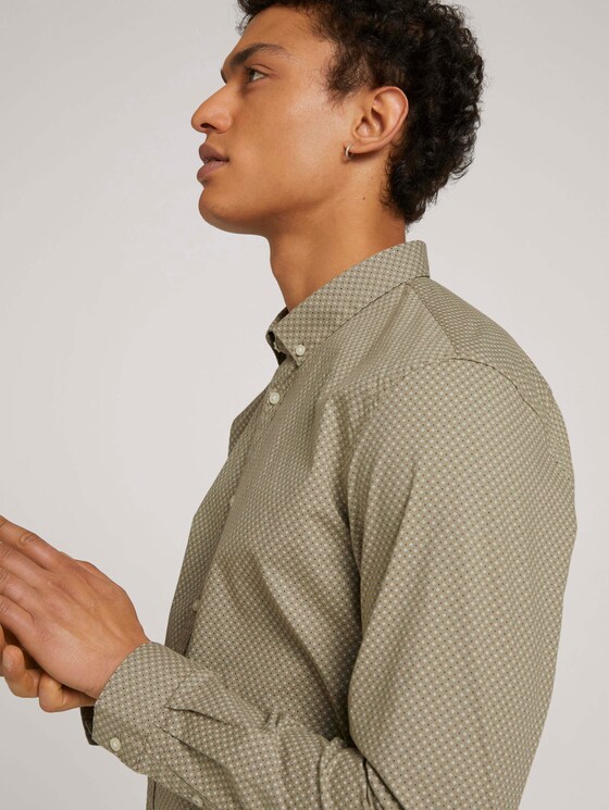 gemustertes Hemd - Männer - khaki dot cross print gemustertes Hemd - Männer - khaki dot cross print - 9 - TOM TAILOR Denim