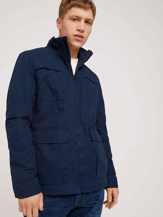 Easy Field Jacket made with organic cotton   - Men - Sky Captain Blue - 5 - TOM TAILOR Denim