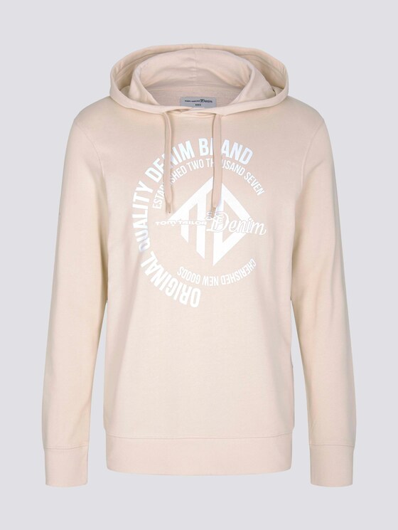 Hoodie mit Print - Männer - light almond Hoodie mit Print - Männer - light almond - 7 - TOM TAILOR Denim