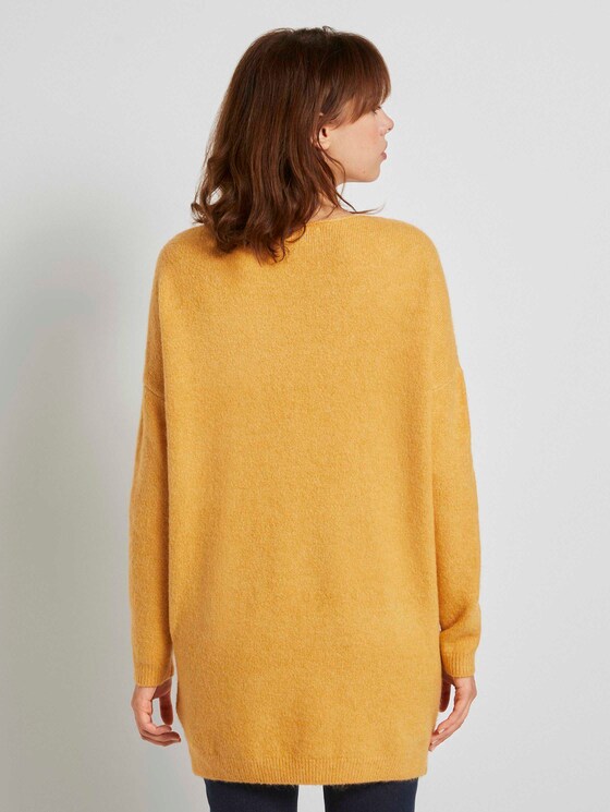 Langer Pullover mit V-Ausschnitt - Frauen - Indian Spice Yellow Langer Pullover mit V-Ausschnitt - Frauen - Indian Spice Yellow - 2 - TOM TAILOR Denim