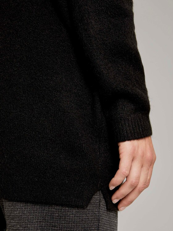 Langer Pullover mit V-Ausschnitt - Frauen - Deep Black Langer Pullover mit V-Ausschnitt - Frauen - Deep Black - 10 - TOM TAILOR Denim