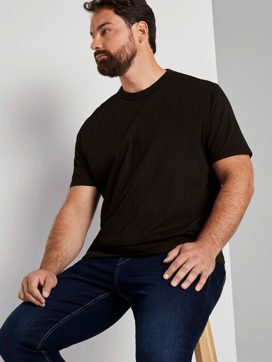 Basic T-Shirt - Männer - Black Basic T-Shirt - Männer - Black - 5 - Men Plus